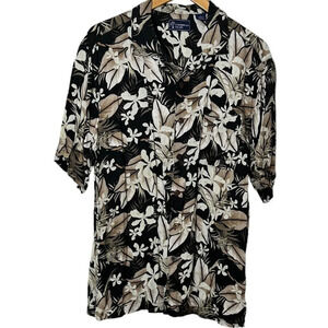 *VINTAGE* Caribbean Palms Hawaiian Hawaii Aloha Tropical Shirt L